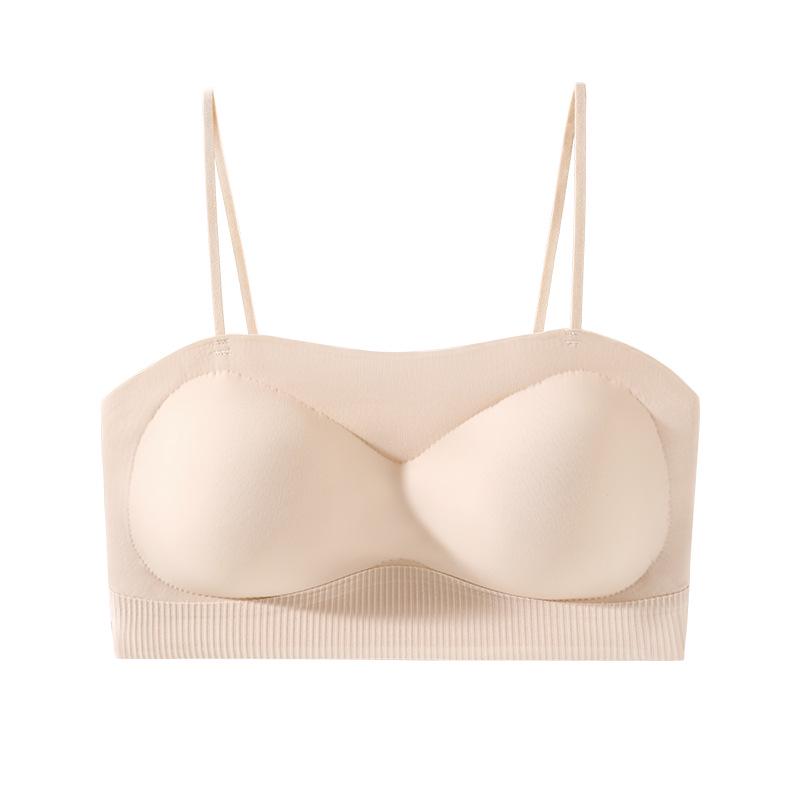 Thin Strap Uplift Bra: Wire-Free Wrap, Beautiful Back, Small Chest Support