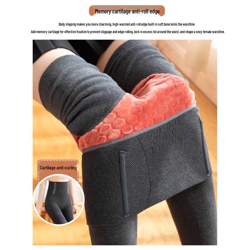 Damen Thermoleggings mit hohem Bund, Bauchkontrolle und Fußsteg