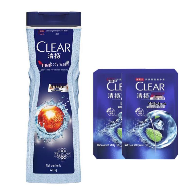 CLEAR Men s Oil Control Sport Shower Gel & Shampoo Set