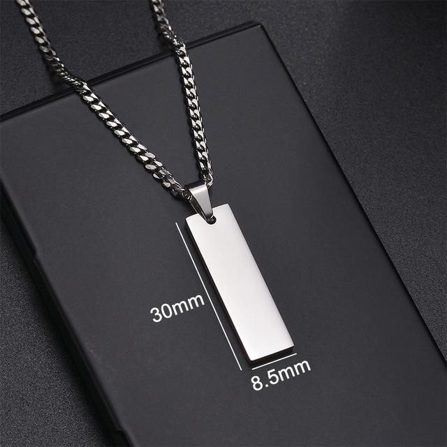 

GoldButterfly Personalized Eyes Photo Couple Necklace Pendant Engravable Picture Stainless Steel Gifts for Boy Friend 50cm