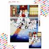 5D DIY Diamond Art Painting Kits for Adults, The Puppy Family On The Street Full Round Crystal Diamond Kits for Beginner for Home Wall Decorate