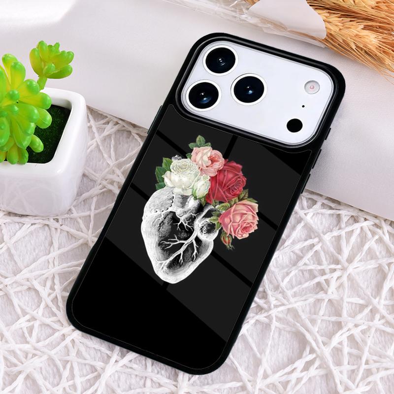 Human Heart Anatomy Phone Case for iPhone 17 Air 16 15 11 12 14 13 Pro Max Shockproof Cover