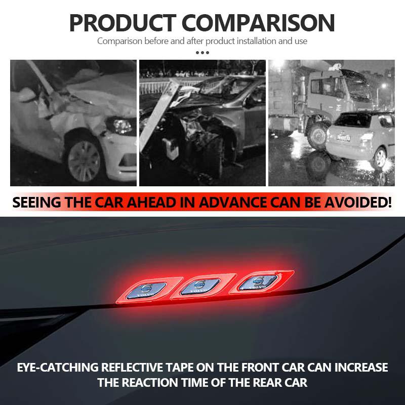 6pcs Car Door Decor Strip Anti-collision Reflective Stickers For Volvo V50 S60 XC60 S40 XC40 XC90 V70 XC70 C30 V40 V60 ari963