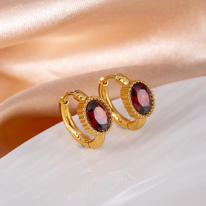 Hochwertige Edelstahl-Sternohrringe mit Vintage-Smaragd- und Zirkonkristallen