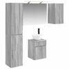 Bathroom Cabinet Set 5 Pcs Grey Sonoma 40 X 10.5 X 60.5 Cm