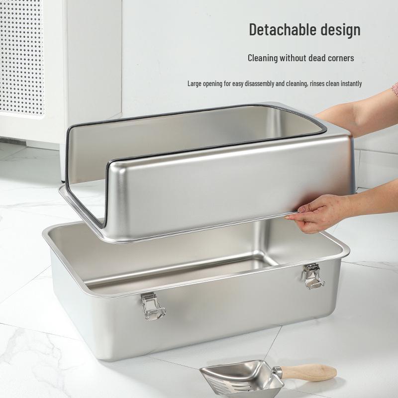 XL Spritzschutz & Sandfang Halboffene Katzentoilette