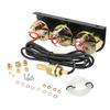 Dreifach-Anzeigen-Set 2 Zoll 52 mm Wassertemperaturanzeige 280 ℉ 3-in-1 Stromstärkemesser Öldruckmesser 100 psi Universell für 12V Autos