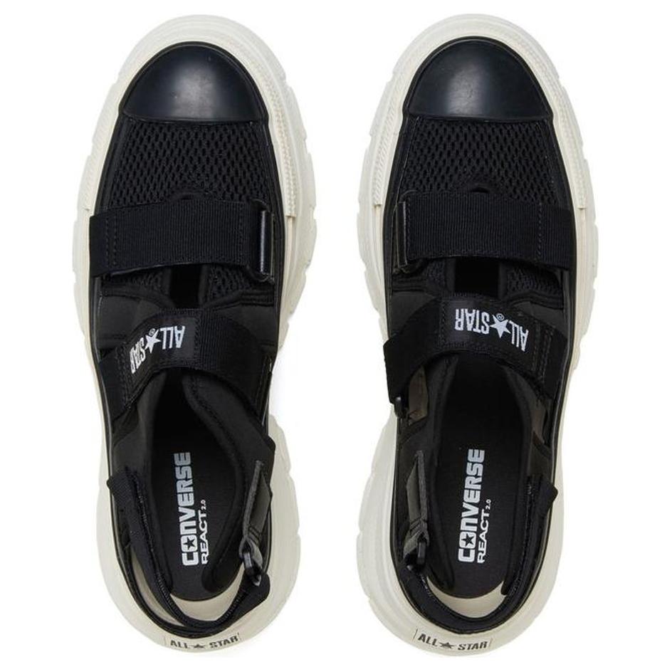 Converse All Star Trekwave Sandals Ox Comfortable Casual Versatile Thick Sole Non-Slip Beach Sandals Unisex Sandals Black White 31310820