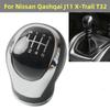 6 Speed Manual Gear Shift Knob Lever Stick Pen Head Ball for Nissan Qashqai J11 X-Trail T32 2016-2017 Car Styling Accessories