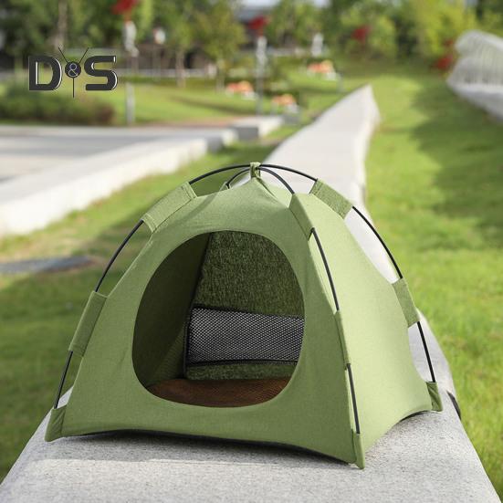 Pet Tent Outdoor Cat House with Non-Slip Bottom UV-Resistant Portable Foldable Indoor Outdoor Sunshade Cat Tent Dog House