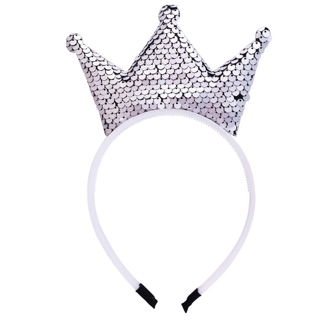 Sequins Crown Headband Girls Hair Bands Glitter Crowns Hair Hoop Women Hair Accessories for Party Favors Headdress Gift
