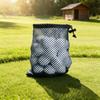 3 Piece/set Lightweight Nylon Mesh Golf Ball Bags Storage Organiser Case for Organized Storage and Adjustable Strap