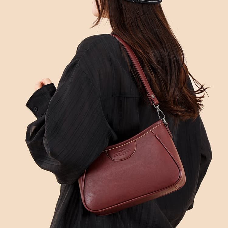 Soft Leather Simple Messenger Bag Women's Shoulder Bag