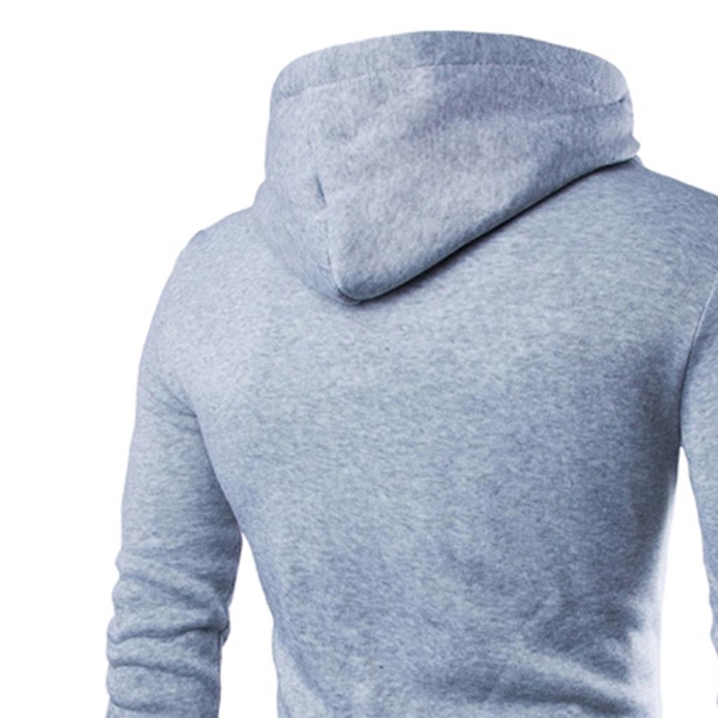 Men  Long Sleeve Patchwork Hoodie Hooded Sweatshirt Top Tee Outwear Blouse