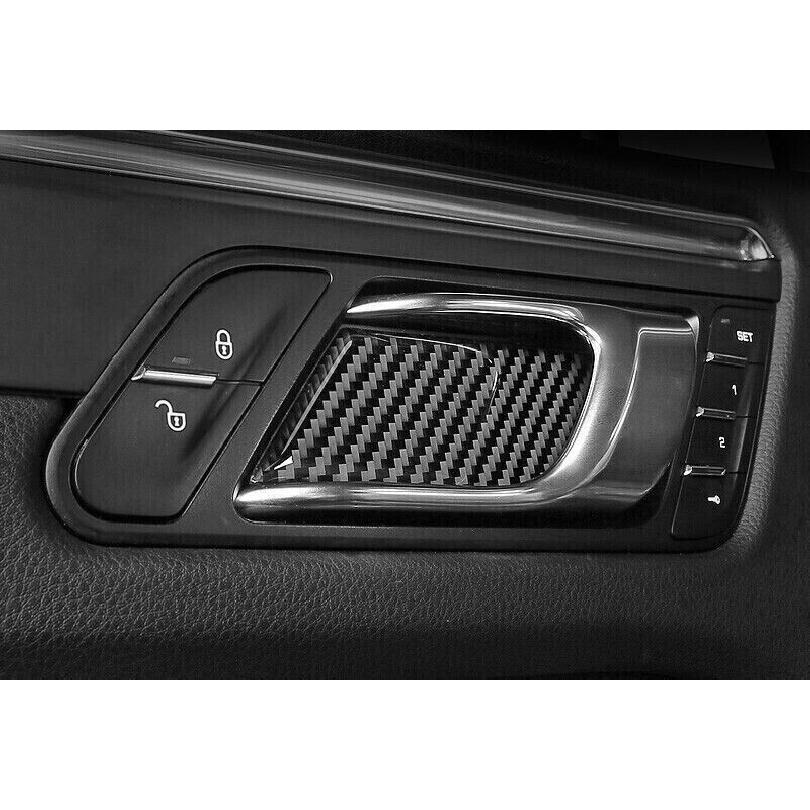Fit For Porsche Macan 2015-2021 Real Carbon Fiber Inner Door Bowl Cover Trim 4X