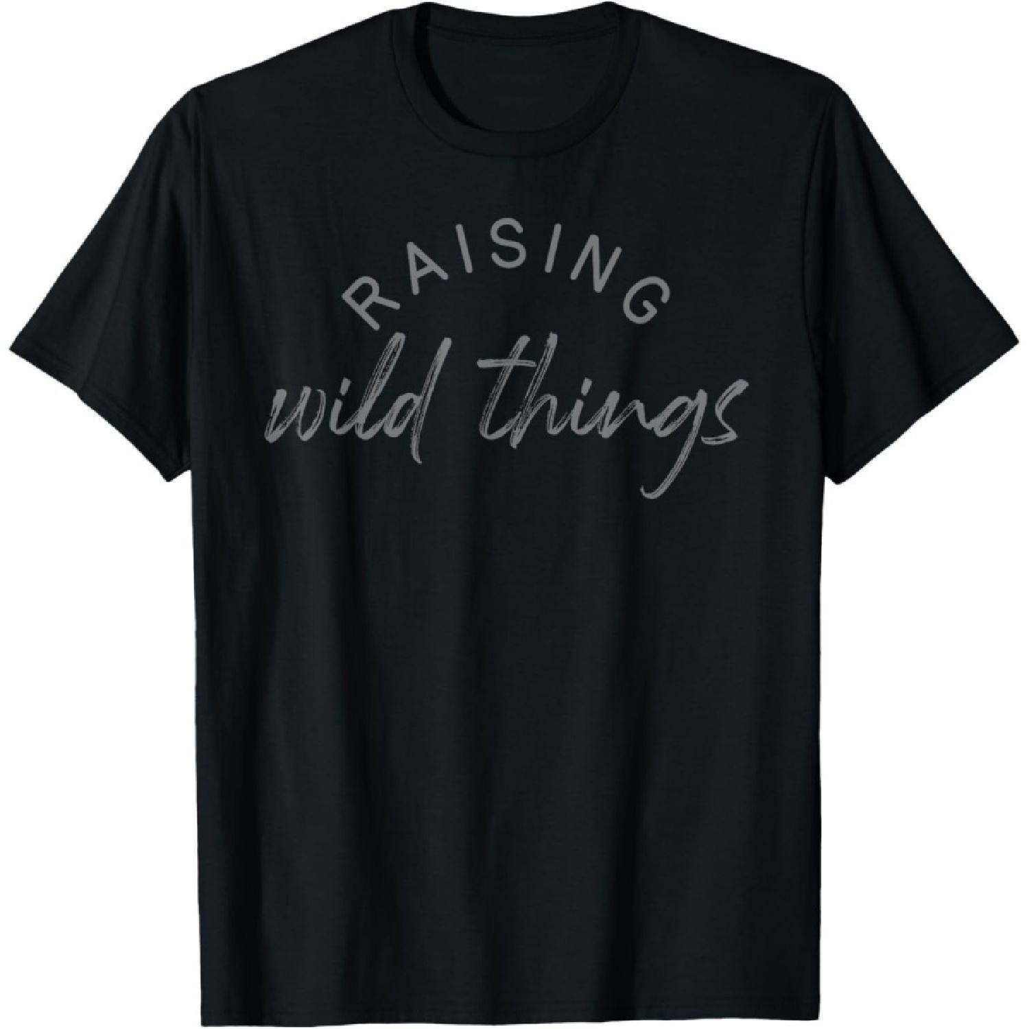 Raising Wild Things Mom Cute Mothers Day Gift 2 T-Shirt S