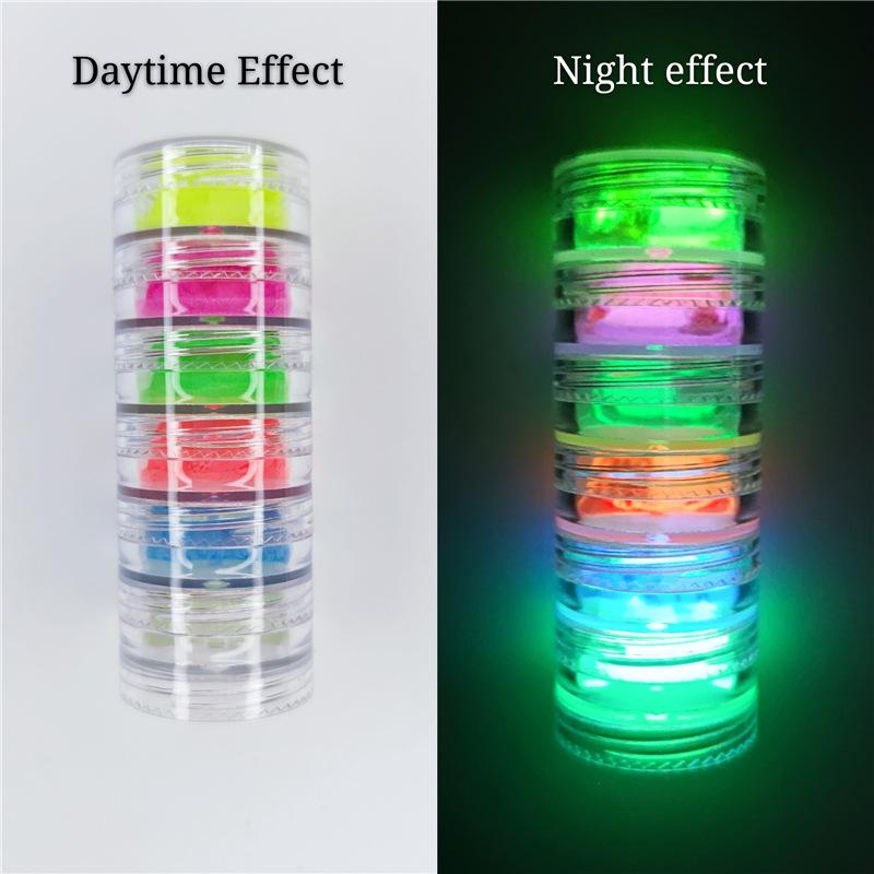 

6/12 шт./комплект, набор блестящих пудр для ногтей, светящаяся пудра для ногтей, флуоресцентная пудра, украшения для дизайна ногтей, аксессуары для ногтей «сделай сам»