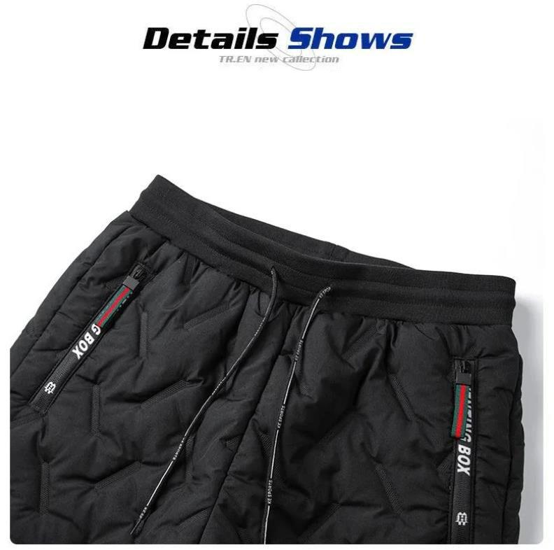 Winter Lambswool Warm Pants Thicken Men Loose Jogger Fleece Pants Casual Long Track Windproof Waterproof Thermal Trousers