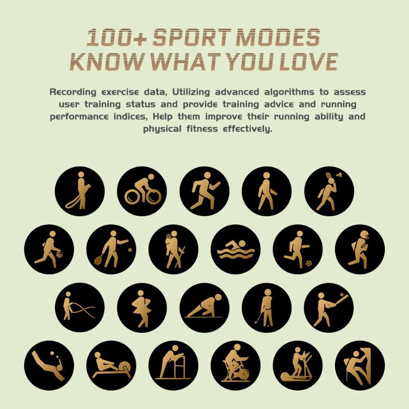 2025 Nové chytré hodinky 2,02 palce Bluetooth hovory Sportovní fitness náramek Monitor srdečního tepu 1ATM Vodotěsné Pánské Dámské Chytré hodinky