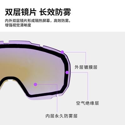 Large-lens Ski Goggles, Double-layer Anti-fog, Specialized Ski Glasses with Buckle, Wind and Sand Protection, Mountaineering Snow Goggles