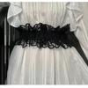 Hollow Lace Cummerbunds Solid Color Wide Waist Corset Elegant Corset Belt  Outfits