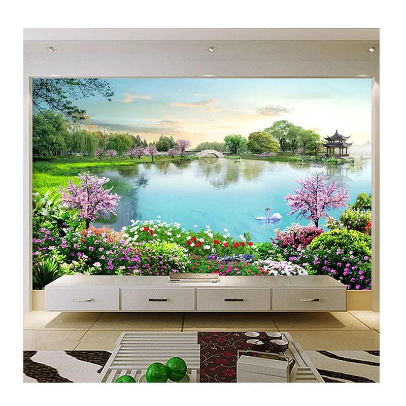 

3d Natural Scenery Mural Lake Photo Wallpaper Living Room Bedroom Background Wall Decoration Mural 200 cm(W) x 140 cm(H)