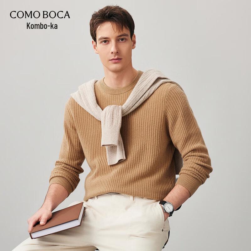 

Мужской свитер Komong Boca из 100% кашемира, текстурной вязки, с круглым вырезом XL