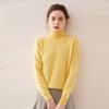 2025 Autumn/Winter Women's Solid Color Cashmere Lapel Sweater - Seven Gauge Double Ply Thickened Knit Base Layer