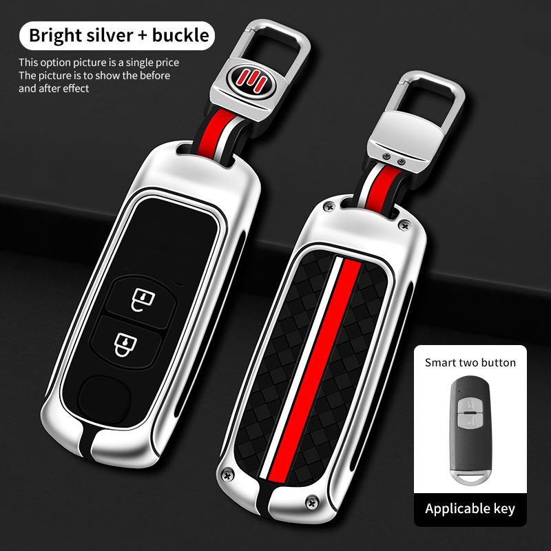 Metal Car Remote Key Case Cover Shell Fob For Mazda 2 3 5 6 Bl Bm Gj Atenza Axela Demio Cx-3 Cx3 Cx-5 Cx5 Cx7 Cx-9 Cx8 Keyless