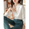 Japanese Satin Anti-wrinkle Droop Texture High-end Shirt for Women Long Sleeves Can Be Fashionable and Professional