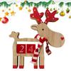 Wood Christmas Countdown Calendar DIY Christmas Desktop Ornaments Elk Advent Calendar  Navidad