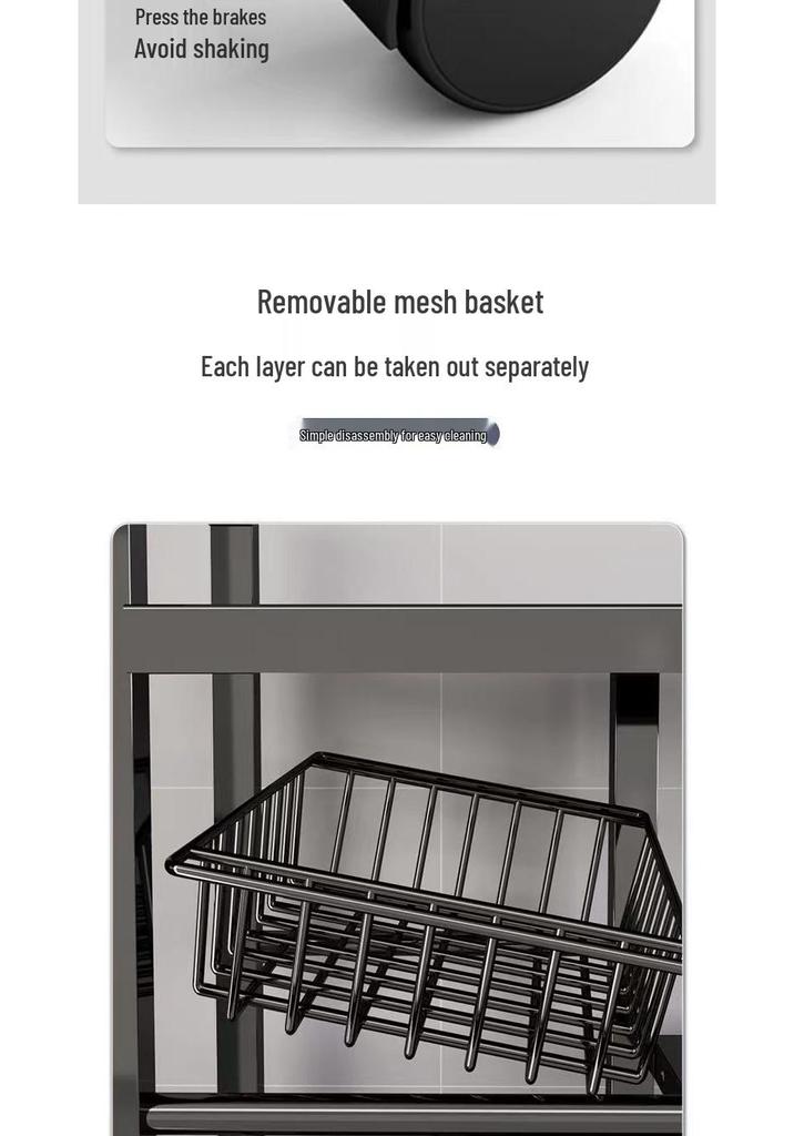 Kitchen Storage Rack for Cleaning Supplies and Organization