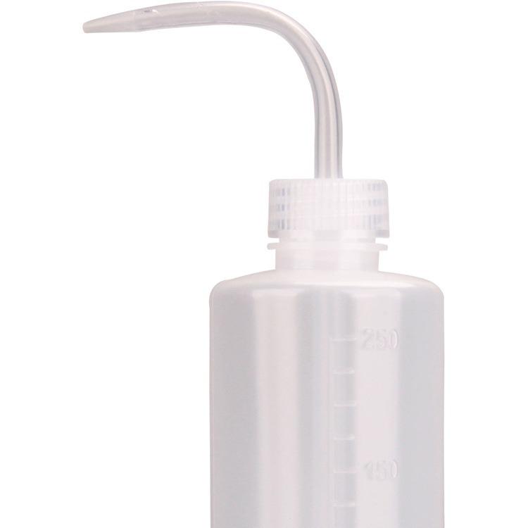 Tattooing Spray Bottle - White, Curved & Pointed Spout, Squeeze Rinsing Bottle, 250ml & 500ml
