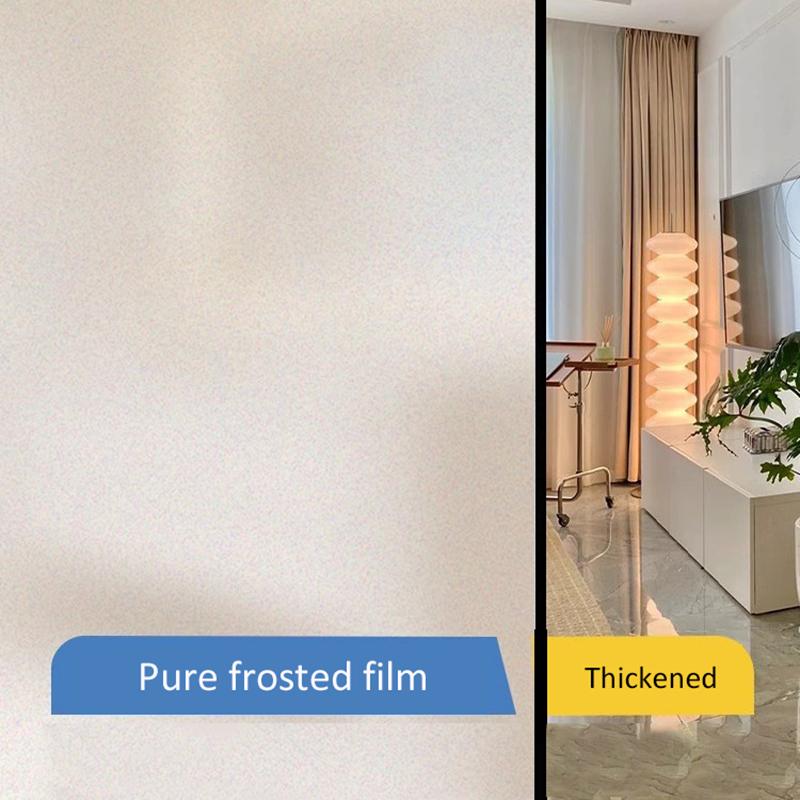 Non Adhesive Static Reusable Frosted Shower Window Glass Door Bathroom Sticker Privacy Film Home Office