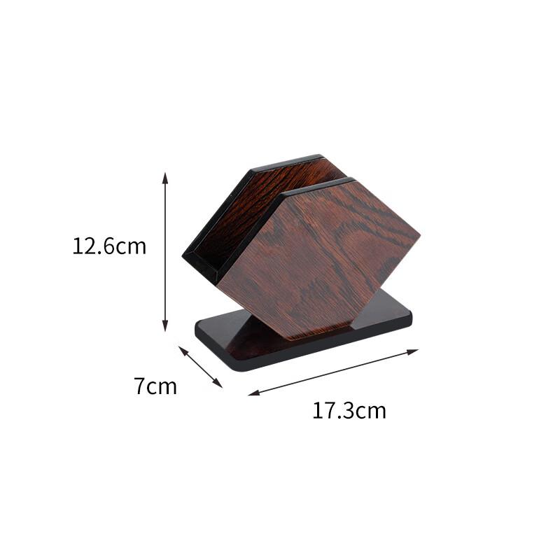Decorative Fan-Shaped Walnut Wood Tissue Box Set