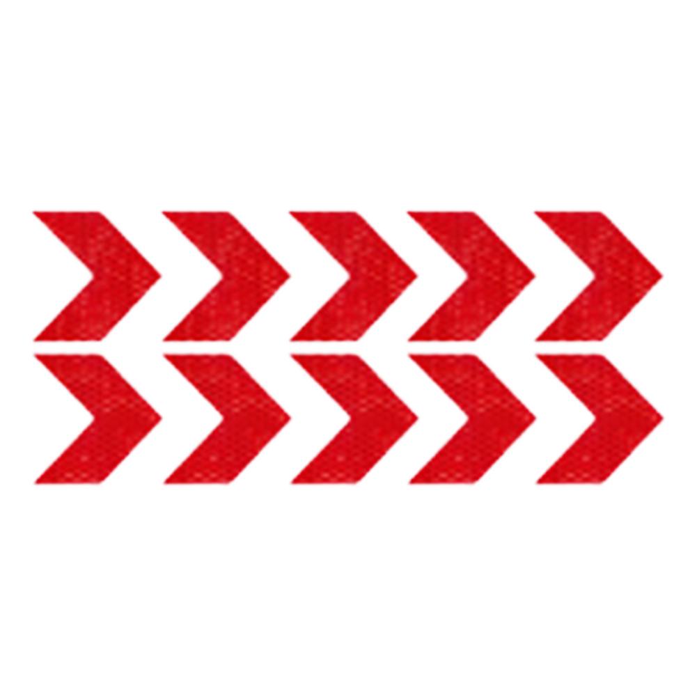 10Pcs Arrow Shaped Reflective Stickers Strong Car Reflective Tape Night Visibility Reflective Arrow Decals Adhesive Warning S