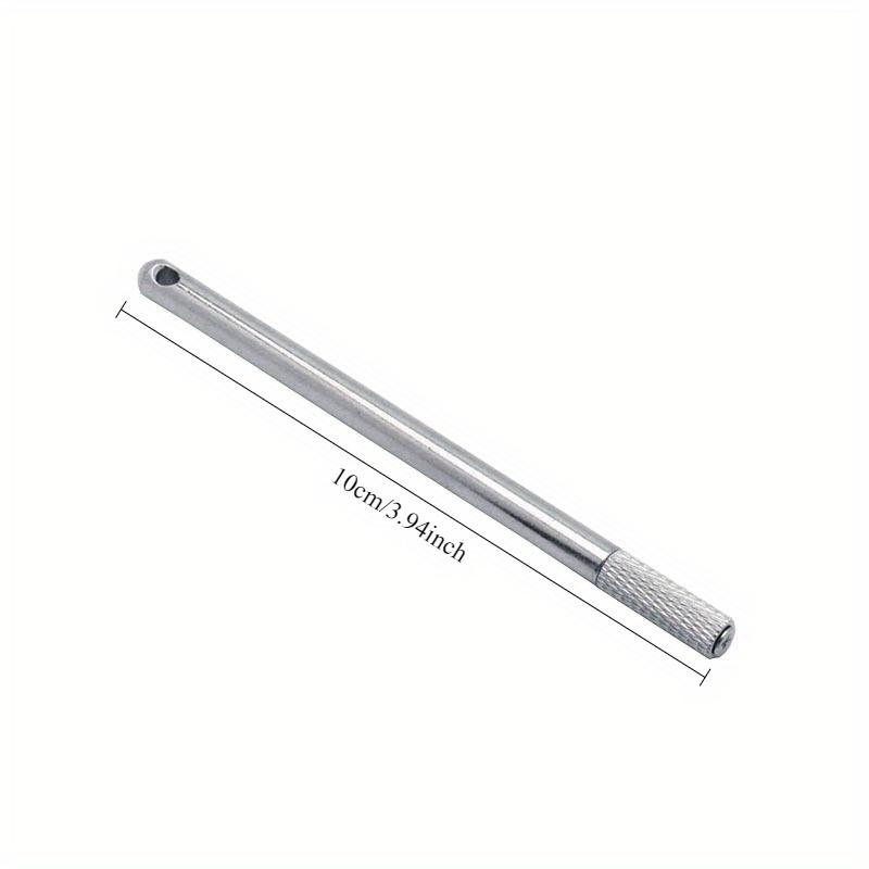 1pc Hand Leather Edge Oil Pen Stainless Steel DIY Leathercraft Side Oil Paint Roller Applicator Leather Dye Painting Tool