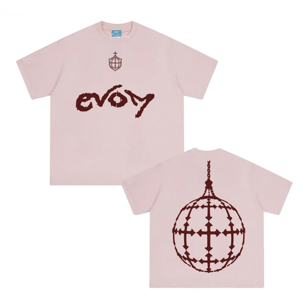 

Майка EVOM - Мерч Veigh Футболка 100% хлопок Футболки с круглым вырезом Высокое качество Летняя повседневная Футболка в стиле как у певца M розовый