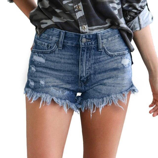 Buy Sexy Skinny Denim Shorts Women Fashion Short Pants Sexy Hole