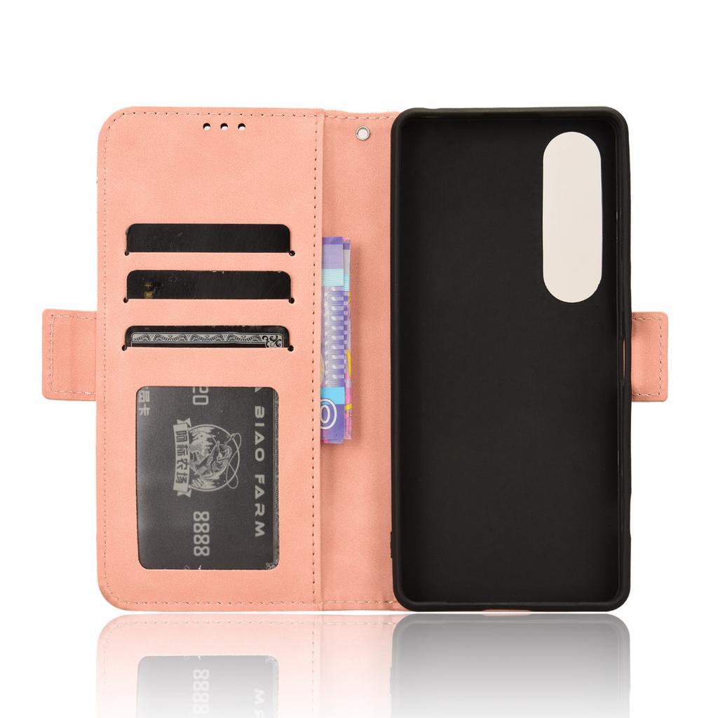 For Sony Xperia 1 VI Shockproof Case Multiple Card Slots Leather Phone Cover
