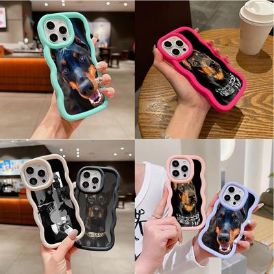 LZ14 Dog Doberman Animal Art Wave Silicone Phone Cases for Samsung A15 S23 FE S24 Ultra A34 A54 A14 Motorola G32 OnePlus Soft Cover