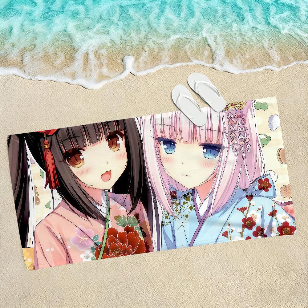 Beautiful Girl Anime N-Nekopara Towel Towels For Beaches Yoga Studios Gyms Hot Springs Swimming Pools And Picnics