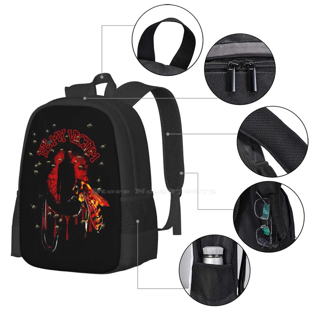 Be My Victim-Candyman Hot Sale Backpack Fashion Bags Candyman Movie Supernatural Horror Film Characters Bee Daniel Scary