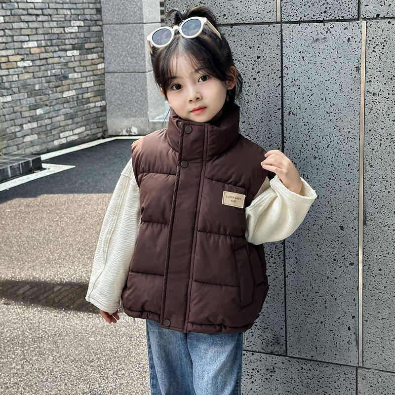 Winter Daunen Baumwollweste für Mädchen - Modische verdickte ärmellose Jacke für Babys, Kinder und Teenager