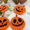 4/8Pcs Handwoven Pumpkin Shaped Coasters Anti Scald Decorative Placemats  Cafe Use