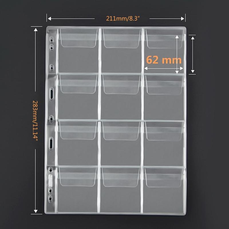 Coin Collection Organizer Page 10 Sheets Coins Insert Pages with 120 Pockets Standard 9 Hole for Coin Album Currency Stamp