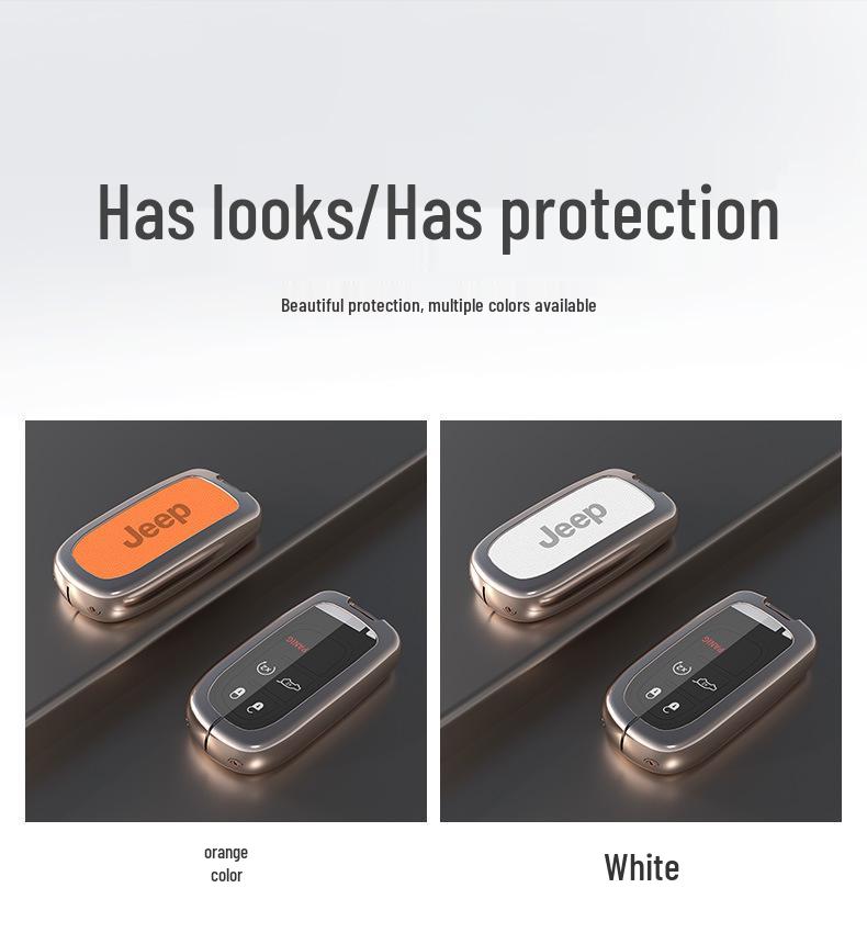 Metal Key Shell for Jeep: Compass, Renegade, Cherokee, Wrangler