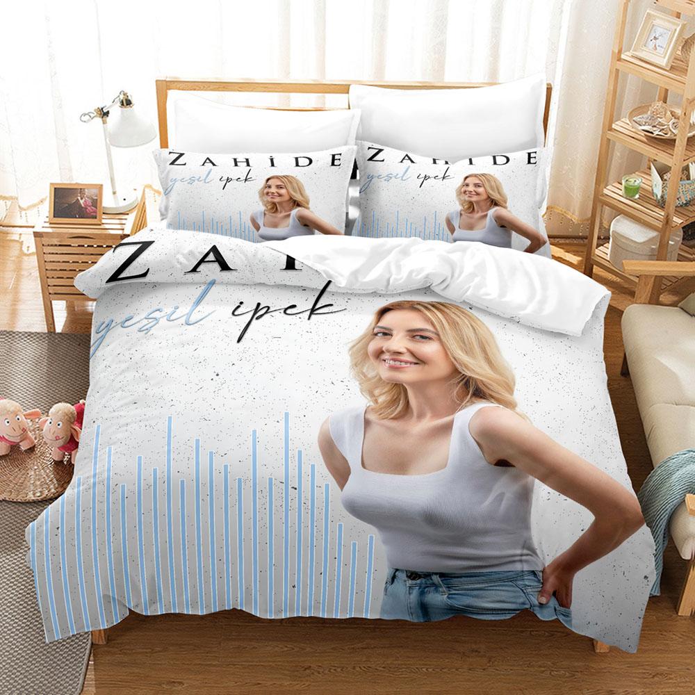 3PCS Zahide Printed Bedding Kit Quilt Cover + Two Pillowcases Comfort Bedroom Decor Fashion Zahide Pattern 3-in-1 Bedding Set