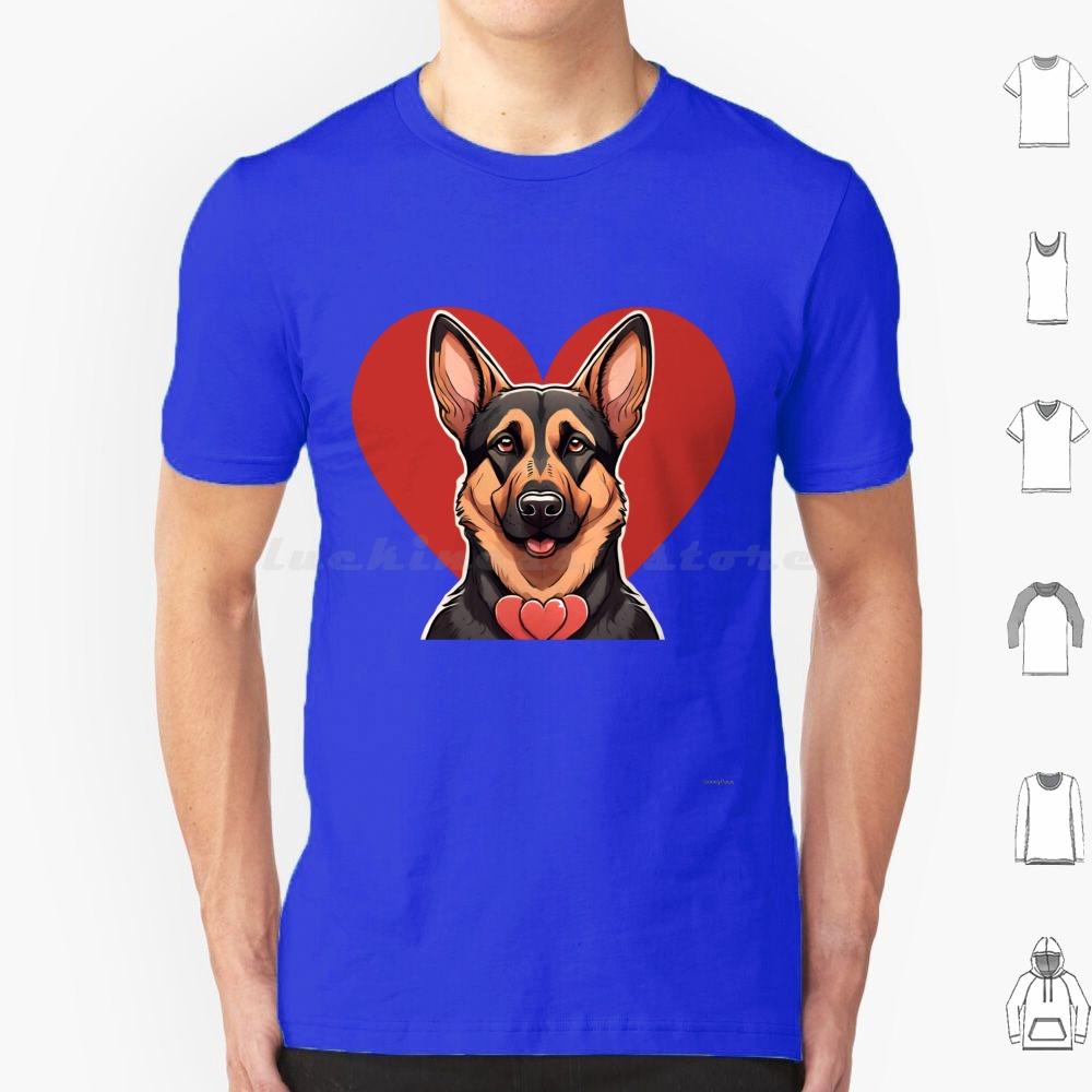 Cute Valentine German Shepherd Dog T Shirt Men Women Kids   Valentine Valentine Dog German Shepherd Cute Dog Dog In Heart