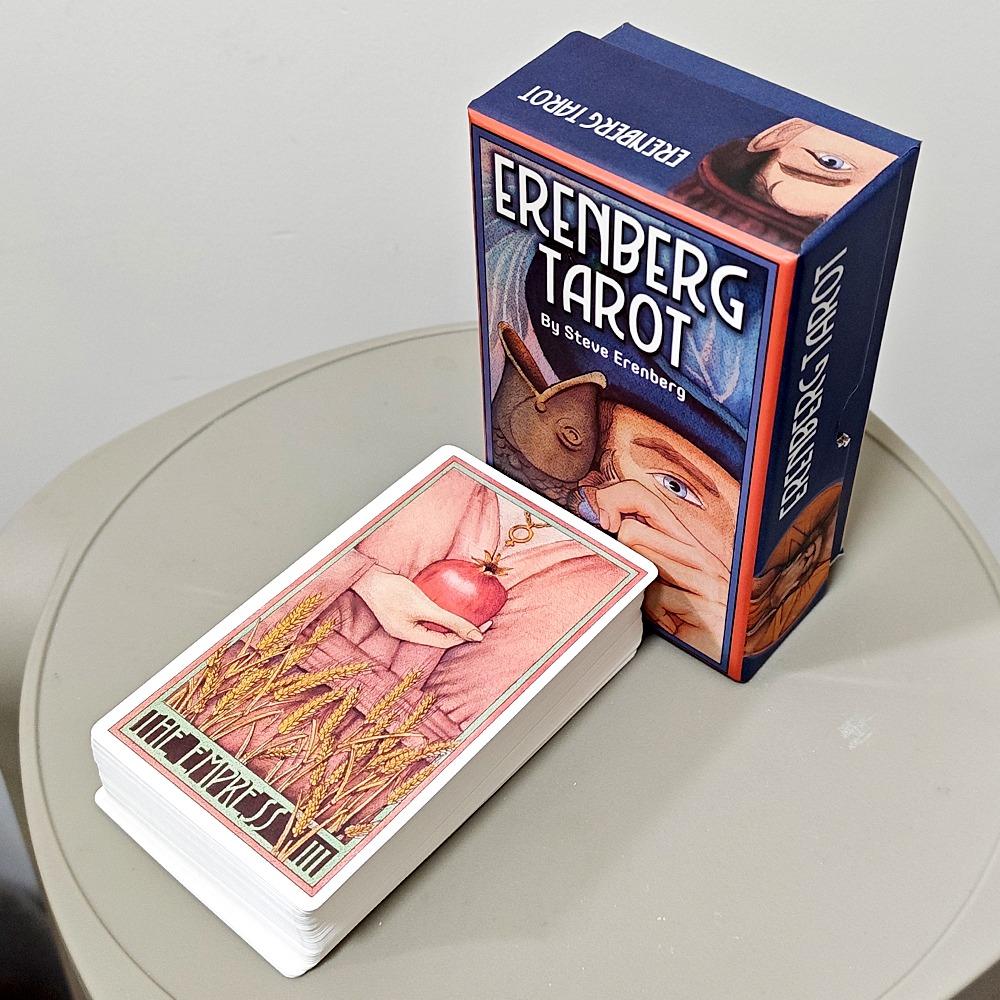 Erenberg Tarot Deck 12*7cm in Rigid Box, Intimate Close-Up Illustrations - Standard Tarot Cards Double-embossed Cardstock